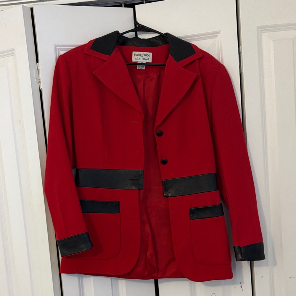 Vintage Red and Black Women's Jacket